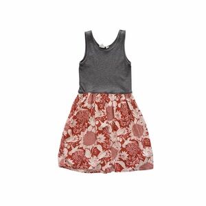 GAP Kids Gray and Red Floral Casual Dress